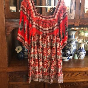 Free people tunic top with cutout back